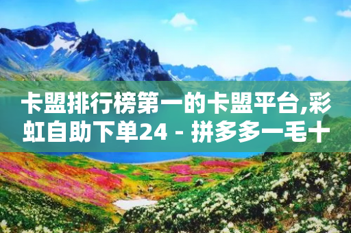 卡盟排行榜第一的卡盟平台,彩虹自助下单24 - 拼多多一毛十刀平台 - 拼多多视频号客服在哪里-第1张图片-靖非智能科技传媒