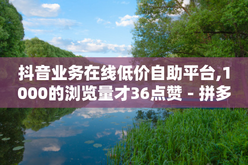 抖音业务在线低价自助平台,1000的浏览量才36点赞 - 拼多多大转盘助力软件 - 拼多多在线助力接单-第1张图片-靖非智能科技传媒