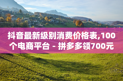 抖音最新级别消费价格表,100个电商平台 - 拼多多领700元全过程 - 拼多多token号可以登录app吗