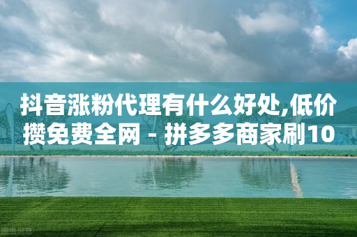 抖音涨粉代理有什么好处,低价攒免费全网 - 拼多多商家刷10万销量 - 1毛十刀拼多多助力群