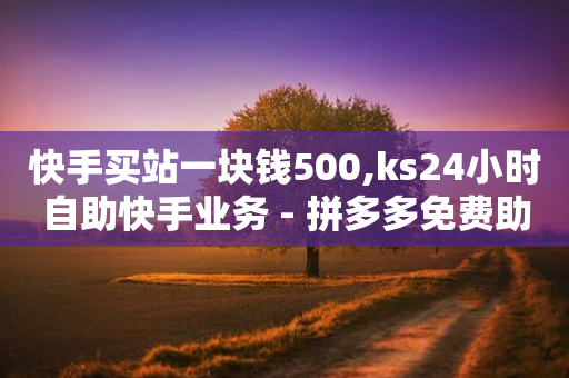 快手买站一块钱500,ks24小时自助快手业务 - 拼多多免费助力工具1.0.5 免费版 - 2024各大电商平台数据-第1张图片-靖非智能科技传媒