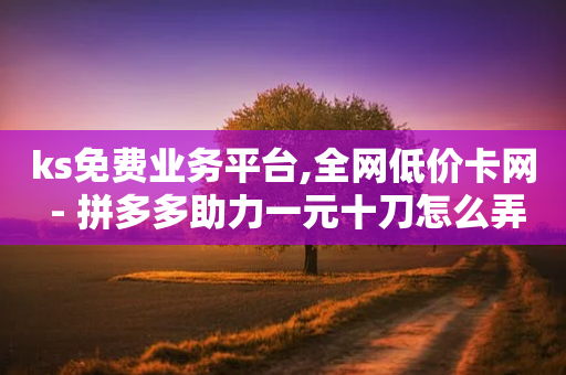 ks免费业务平台,全网低价卡网 - 拼多多助力一元十刀怎么弄 - 拼多多现金大转盘有哪些步骤-第1张图片-靖非智能科技传媒