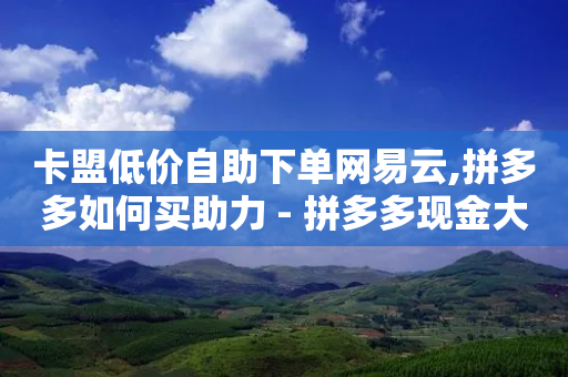 卡盟低价自助下单网易云,拼多多如何买助力 - 拼多多现金大转盘助力 - 拼多多最后都是祝福书签