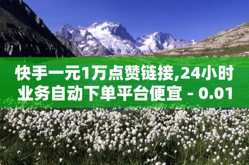 快手一元1万点赞链接,24小时业务自动下单平台便宜 - 0.01元宝后还有什么套路 - 拼多多买唐刀可靠吗