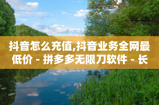 抖音怎么充值,抖音业务全网最低价 - 拼多多无限刀软件 - 长白山独有的虫子