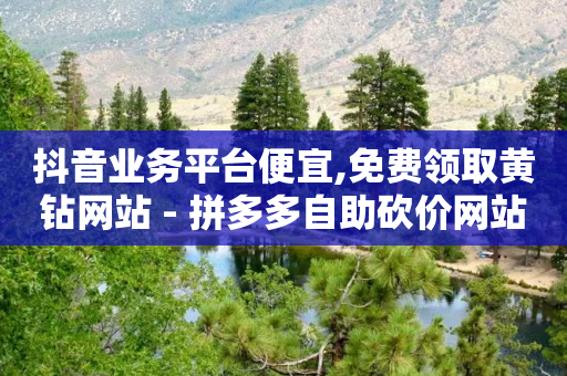 抖音业务平台便宜,免费领取黄钻网站 - 拼多多自助砍价网站 - 拼多多免费任务平台-第1张图片-靖非智能科技传媒