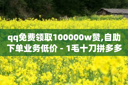 qq免费领取100000w赞,自助下单业务低价 - 1毛十刀拼多多助力网站 - 拼多多ck号购买