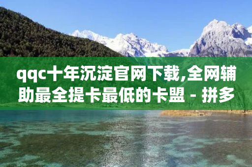 qqc十年沉淀官网下载,全网辅助最全提卡最低的卡盟 - 拼多多助力低价1毛钱10个 - 流量主下单自助-第1张图片-靖非智能科技传媒