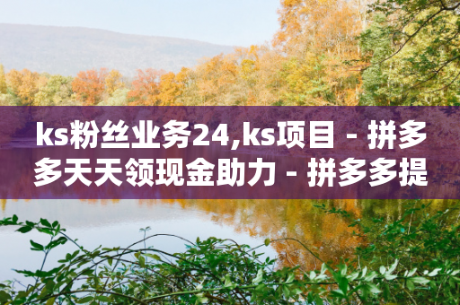 ks粉丝业务24,ks项目 - 拼多多天天领现金助力 - 拼多多提现600元是真的吗-第1张图片-靖非智能科技传媒