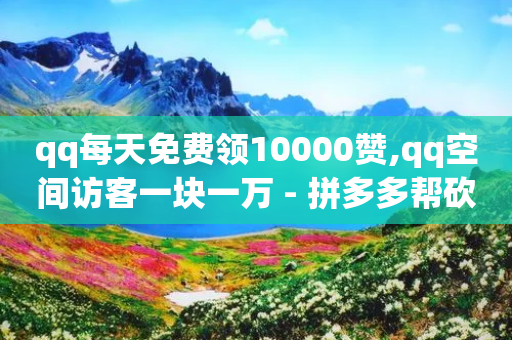 qq每天免费领10000赞,qq空间访客一块一万 - 拼多多帮砍助力网站便宜 - 24h自助下单商城