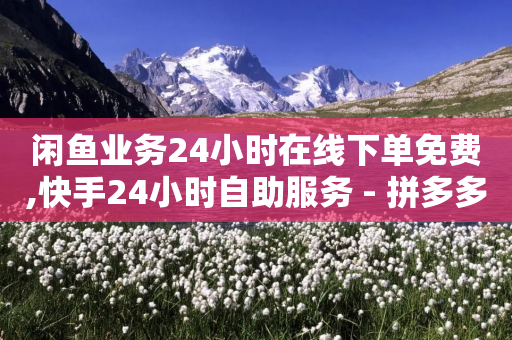 闲鱼业务24小时在线下单免费,快手24小时自助服务 - 拼多多砍价黑科技软件 - 关于拼多多助力提现-第1张图片-靖非智能科技传媒