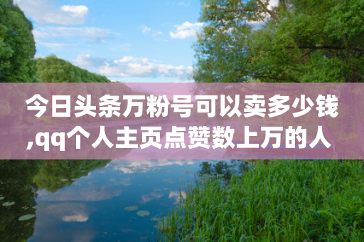 今日头条万粉号可以卖多少钱,qq个人主页点赞数上万的人 - pdd助力网站免费 - pdd刷助力软件2024