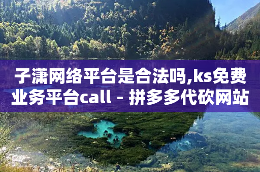 子潇网络平台是合法吗,ks免费业务平台call - 拼多多代砍网站秒砍 - 拼多多50元提现还要凑福卡-第1张图片-靖非智能科技传媒