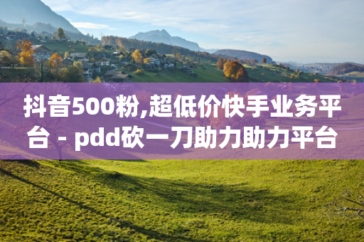 抖音500粉,超低价快手业务平台 - pdd砍一刀助力助力平台官网 - 拼多多上面卖的切骨刀好吗