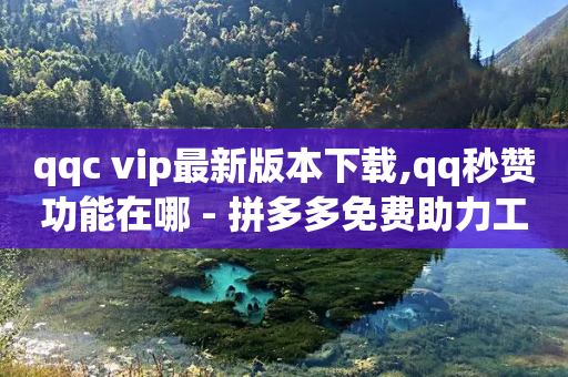 qqc vip最新版本下载,qq秒赞功能在哪 - 拼多多免费助力工具最新版 - 拼多多免5单活动入口