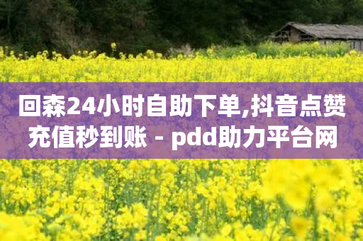 回森24小时自助下单,抖音点赞充值秒到账 - pdd助力平台网站 - 拼多多领钱会暴露隐私吗