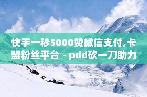 快手一秒5000赞微信支付,卡盟粉丝平台 - pdd砍一刀助力助力平台官网 - 拼多多如何领礼物