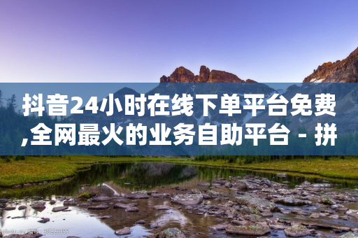 抖音24小时在线下单平台免费,全网最火的业务自助平台 - 拼多多扫码助力软件 - 拼多多怎么帮人点一下-第1张图片-靖非智能科技传媒