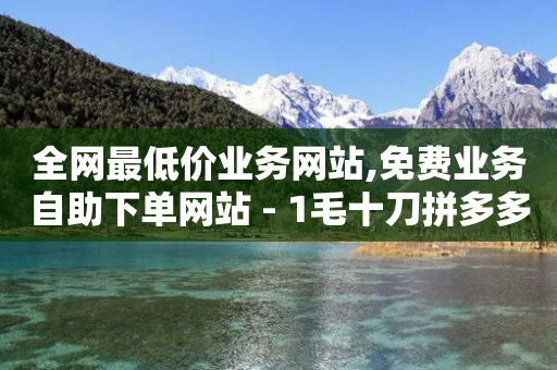 全网最低价业务网站,免费业务自助下单网站 - 1毛十刀拼多多助力网站 - 拼多多怎么助力成功