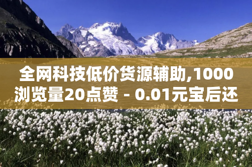 全网科技低价货源辅助,1000浏览量20点赞 - 0.01元宝后还有什么套路 - 拼多多怎么才能得50提现金-第1张图片-靖非智能科技传媒