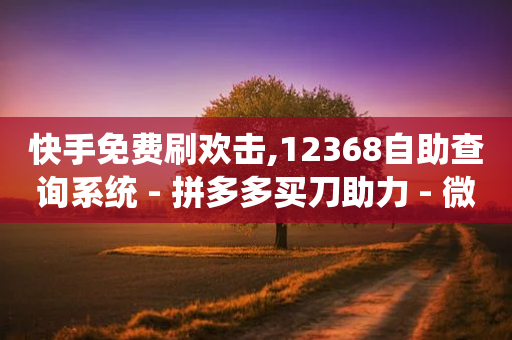 快手免费刷欢击,12368自助查询系统 - 拼多多买刀助力 - 微信辅助平台接单软件-第1张图片-靖非智能科技传媒