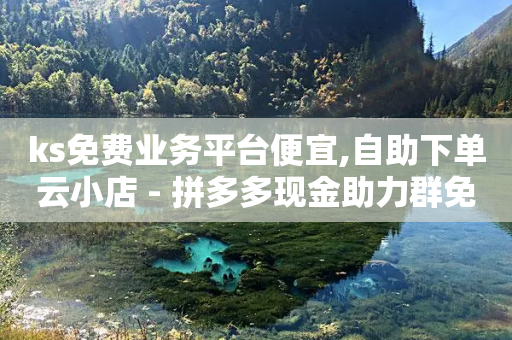 ks免费业务平台便宜,自助下单云小店 - 拼多多现金助力群免费群 - 什么样的爪刀不是管制-第1张图片-靖非智能科技传媒