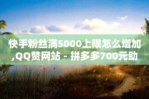 快手粉丝满5000上限怎么增加,QQ赞网站 - 拼多多700元助力到元宝了 - 拼多多砍价最后一步是什么-第1张图片-靖非智能科技传媒