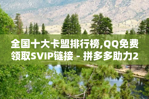 全国十大卡盟排行榜,QQ免费领取SVIP链接 - 拼多多助力24小时网站 - 百度拼多多官方客服电话-第1张图片-靖非智能科技传媒