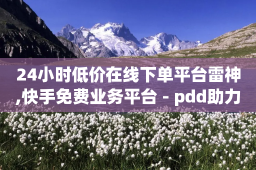 24小时低价在线下单平台雷神,快手免费业务平台 - pdd助力购买 - 举报拼多多店最狠的方法-第1张图片-靖非智能科技传媒