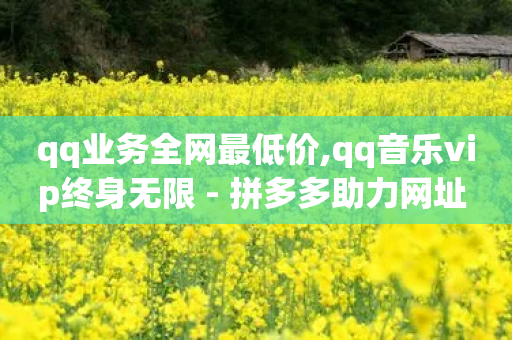 qq业务全网最低价,qq音乐vip终身无限 - 拼多多助力网址 - 拼多多商品仅剩几件是真的吗