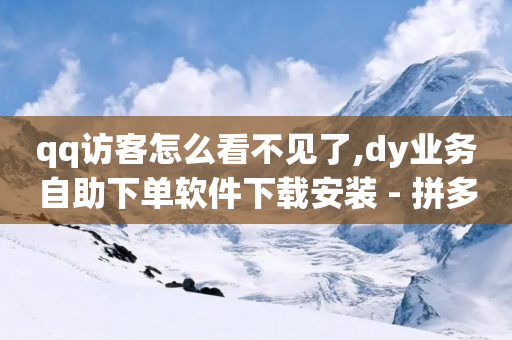 qq访客怎么看不见了,dy业务自助下单软件下载安装 - 拼多多转盘刷次数网站免费 - 拼多多砍价群