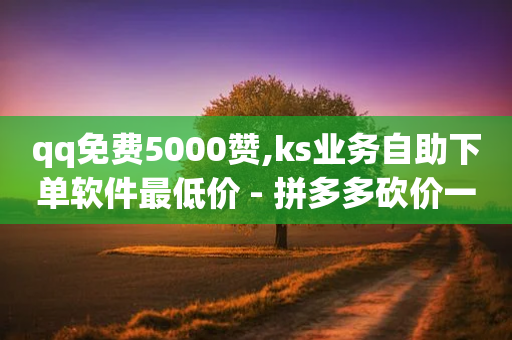 qq免费5000赞,ks业务自助下单软件最低价 - 拼多多砍价一毛十刀网站靠谱吗 - pdd可以还价吗