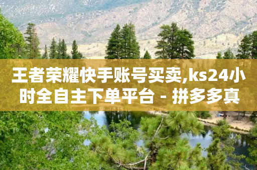 王者荣耀快手账号买卖,ks24小时全自主下单平台 - 拼多多真人助力平台 - 拼多多助力体现在哪里打开的