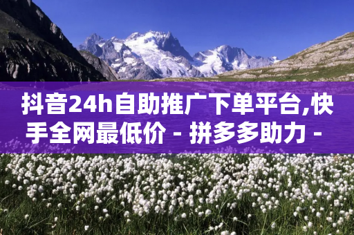 抖音24h自助推广下单平台,快手全网最低价 - 拼多多助力 - 2024小程序互助群