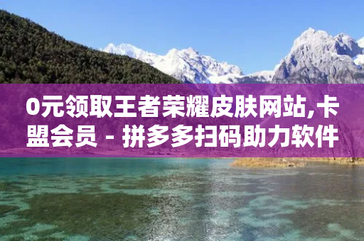 0元领取王者荣耀皮肤网站,卡盟会员 - 拼多多扫码助力软件 - 尚位智购软件使用说明书