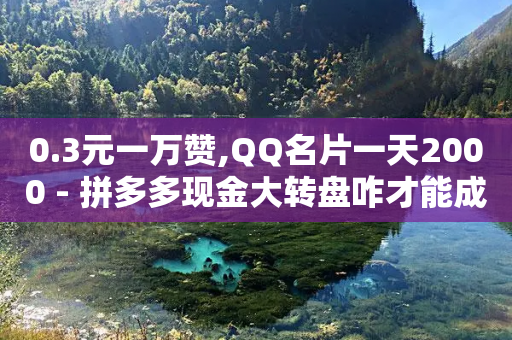 0.3元一万赞,QQ名片一天2000 - 拼多多现金大转盘咋才能成功 - 拼多多周年徽章