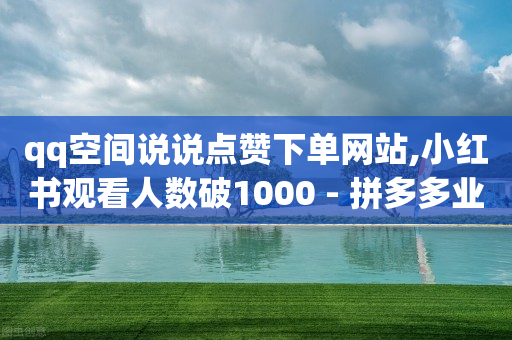 qq空间说说点赞下单网站,小红书观看人数破1000 - 拼多多业务助力平台 - 自动下单APP下载