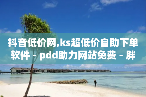 抖音低价网,ks超低价自助下单软件 - pdd助力网站免费 - 胖嘟嘟助力吞刀咋办