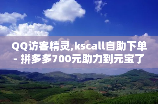 QQ访客精灵,kscall自助下单 - 拼多多700元助力到元宝了 - 起诉拼多多现金转盘虚假宣传