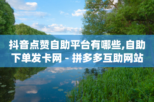 抖音点赞自助平台有哪些,自助下单发卡网 - 拼多多互助网站在线刷0.1 - 带货拿佣金app