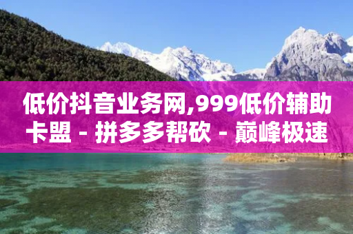 低价抖音业务网,999低价辅助卡盟 - 拼多多帮砍 - 巅峰极速辅助发卡平台卡盟