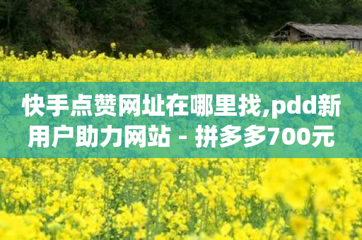 快手点赞网址在哪里找,pdd新用户助力网站 - 拼多多700元助力需要多少人 - 拼多多砍价群免费进-第1张图片-靖非智能科技传媒