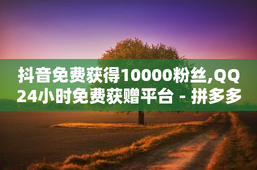 抖音免费获得10000粉丝,QQ24小时免费获赠平台 - 拼多多砍价黑科技软件 - 拼多多助力平台