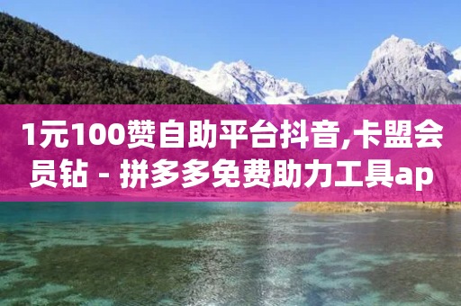 1元100赞自助平台抖音,卡盟会员钻 - 拼多多免费助力工具app - 拼多多刷刀低价-第1张图片-靖非智能科技传媒