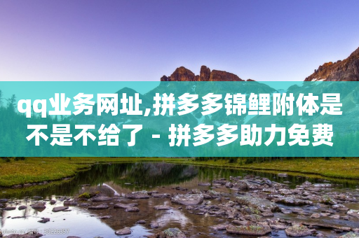 qq业务网址,拼多多锦鲤附体是不是不给了 - 拼多多助力免费 - 哪里能买pdd砍价助力