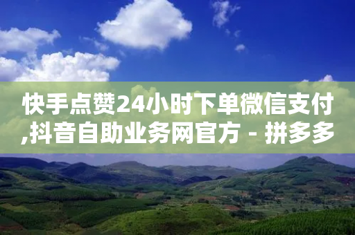 快手点赞24小时下单微信支付,抖音自助业务网官方 - 拼多多砍价助力助手 - 可以发布推广引流的悬赏平台-第1张图片-靖非智能科技传媒