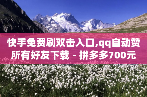 快手免费刷双击入口,qq自动赞所有好友下载 - 拼多多700元助力到元宝了 - 拼多多推金币欺骗消费者-第1张图片-靖非智能科技传媒