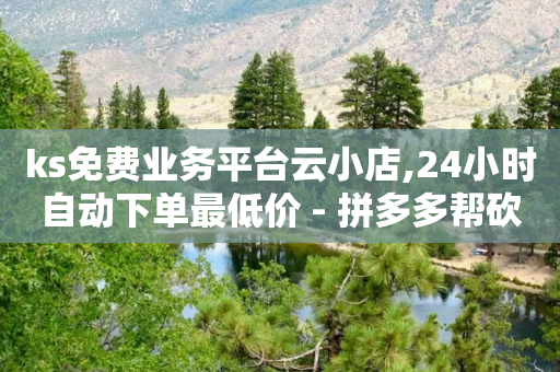 ks免费业务平台云小店,24小时自动下单最低价 - 拼多多帮砍助力网站 - YOSC云端商城