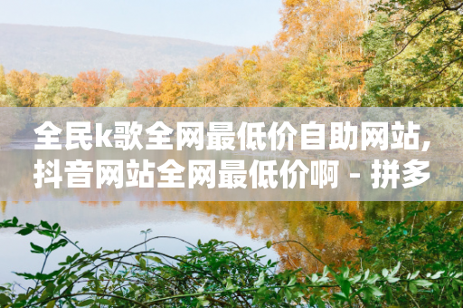 全民k歌全网最低价自助网站,抖音网站全网最低价啊 - 拼多多商家刷10万销量 - 拼多多700元宝之后还有吗-第1张图片-靖非智能科技传媒