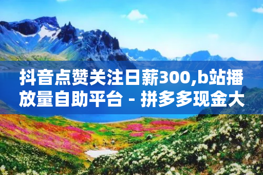 抖音点赞关注日薪300,b站播放量自助平台 - 拼多多现金大转盘咋才能成功 - 拼多多助力小组